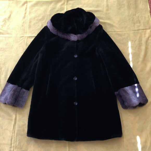 Novelti For Melanie Lyne Faux Fur Cocoon Coat - Picture 7 of 8